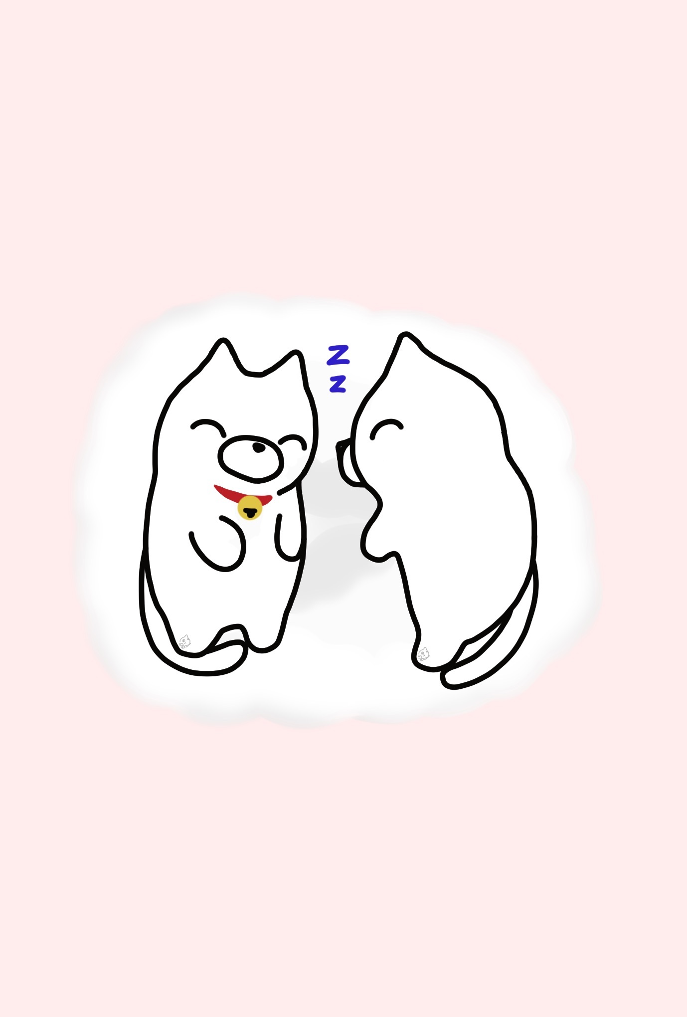 クリスマスツリーの綿とマリーとハニー