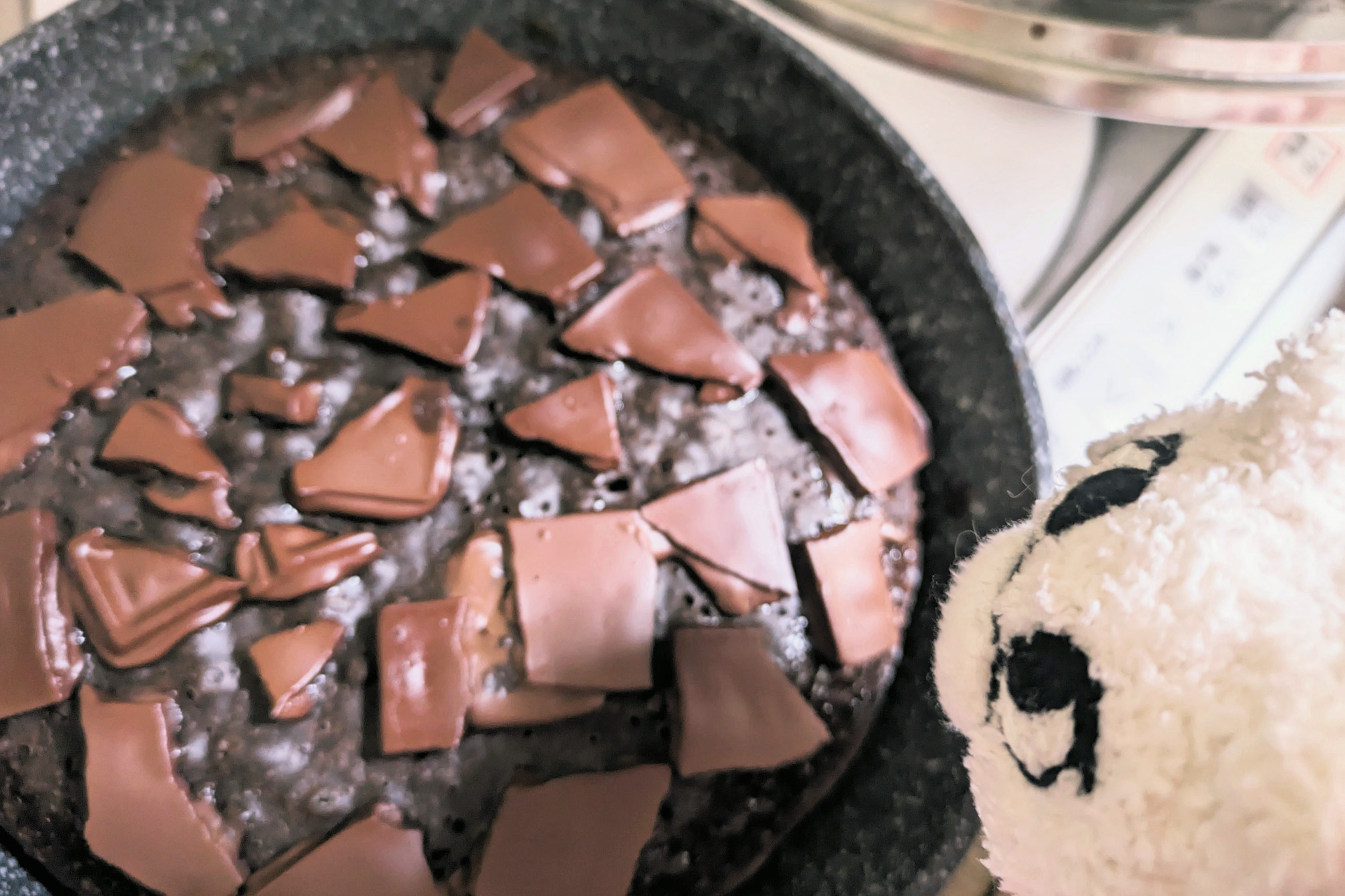 バレンタインのチョコケーキとマリー